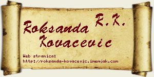 Roksanda Kovačević vizit kartica